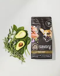 Сухий корм для стерилізованих собак Savory All Breed з індичкою 3 кг - мініатюра 5