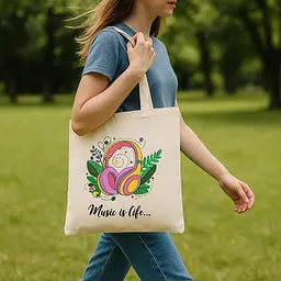 Набір, екосумка-розмальовка, „Music is Life“, бавовна 220 г/м2, 38х42см, ROSA Talent [CD] - мініатюра 7