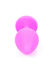 Анальна пробка - Jewellery Silicone Pink Plug M Light Blue - мініатюра 5