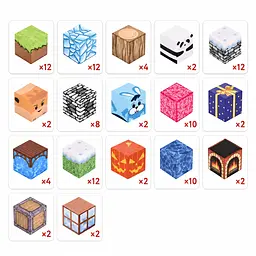 Магнітний конструктор Minecraft 100 шт + 3 фігурки по грі Майнкрафт Лід та Сніг Mk001012 - мініатюра 4