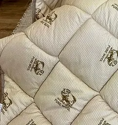 Ковдра євро стьобана зимова зі штучної вовни Leri Max Pur Wool 21474 200х215 см коричнева - мініатюра 3