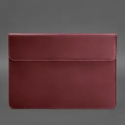 Шкіряний чохол-конверт BlankNote на магнітах для MacBook 14 Бордовий Crazy Horse - мініатюра 4
