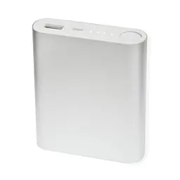 Зарядний пристрій на 10400mAh сріблястий повербанк для телефону