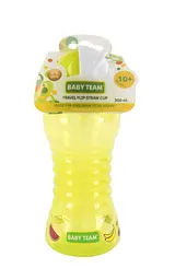 Поїльник для подорожей Baby Team з трубочкою 10+ міс. 300 мл салатовий (5005_салатовий) - мініатюра 3