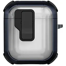 Футляр протиударний Locking Button для навушників Airpods 1/2 Blue