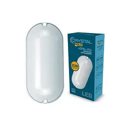 Світильник настінно-стельовий світлодіодний КРИСТАЛЬНО-ЗОЛОТИСТИЙ 20W IP 54 OPAL DNL-029