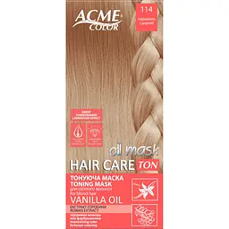 Тонуюча маска для волосся ACME-COLOR Hair Care TON oil mask № 114 Карамель