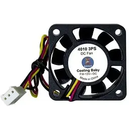Вентилятор 40 мм Cooling Baby чорний 40х40х10 мм 5000 об/хв 22 дБ 12V / 0.11A 3-pin (4010 3PS)