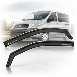 Дефлектори вікон вітровики для Fiat Jumpy Scudo Expert 1997-2007 Довгий вниз до дзеркала Voron Glass