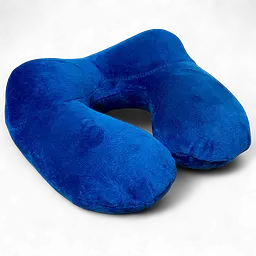 Надувна подушка-підголівник Pillow для подорожей велюрова - Dark Blue