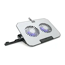 Підставка під ноутбук XSTRIKE XS-22, 10-17", 2*140mm 1200±10% RPM, корпус пластик+алюміній, 2xUSB 2.0, 357x262x30mm, RGB, Box Q20