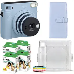 Подарочный набор фотоаппарат Fujifilm Instax Square SQ1, Фотобумага 80 шт, Прозрачный чехол, Фотоальбом 80