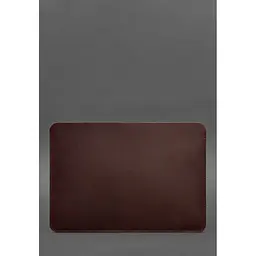 Шкіряний чохол для BlankNote Crazy Horse MacBook 14 дюймів Бордовий - мініатюра 4