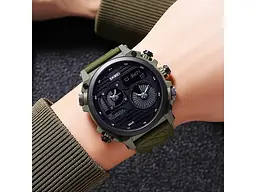 Наручний годинник чоловічий 2202PAG Army Green Skmei acs0030150 - мініатюра 6