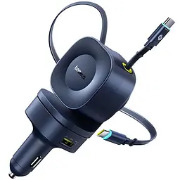 АЗП PrimeTrip VR2 Max PD100W+QC3.0 with retractable cable (1USB-A/3C) (C02066) Cosmic Black Baseus teh0029943
