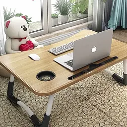 Складаний столик підставка для ноутбука в ліжко Laptop table з підстаканником в асортименті - мініатюра 10