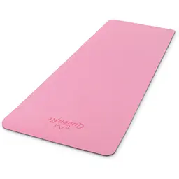 Килимок (мат) для фітнесу та йоги Queenfit Premium TPE 0,6см рожево-фіолетовий - мініатюра 2