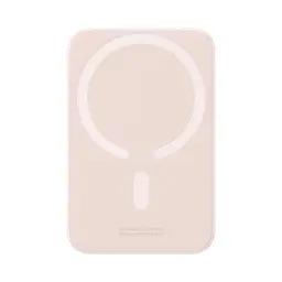Магнітний портативний павербанк з бездротовою зарядкою Baseus Magnetic 20 W 6000 mAh для iPhone рожевий