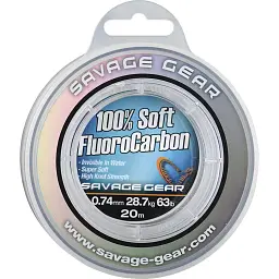 Флюорокарбон Savage Gear Soft Fluorocarbon 50 м 0.33 мм 7.0 кг Clear