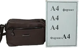 Жіноча шкіряна сумка Borsacomoda на плече темно-коричнева sum0028718 - мініатюра 10