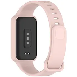 Силіконовий ремінець для фітнес браслетів Xiaomi Smart Band 9 Active Redmi Smart Band 3, Silicone, pink, зі зручною застібкою, на фітнес трекер та смарт годинник, ArmorStandart (ARM85585) - мініатюра 2