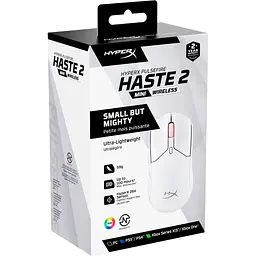Миша HyperX Pulsefire Haste 2 Mini Wireless White (7D389AA) [102866] - мініатюра 9