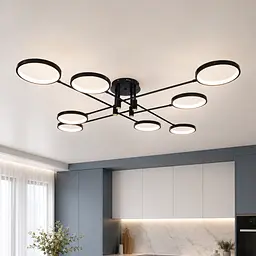 Чорна стельова LED люстра на 8 джерел світла 6402/8BK Artlight