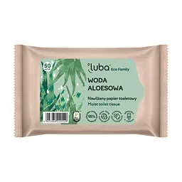 Туалетний папір Luba Eco Family Зволожений з алое вера 50 шт. (5903968220549)