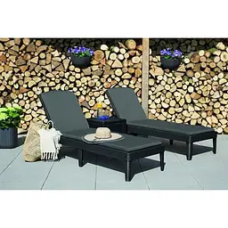 Шезлонг Allibert Keter Jaipur Sun lounger пластиковий сірий (8711245144870) - мініатюра 4