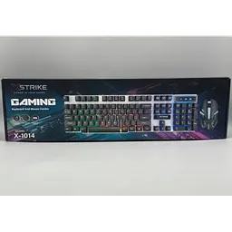 Комплект дротовий XSTRIKE X-1014, клавіатура і миша, RGB підсвічування, USB, чорний - мініатюра 2