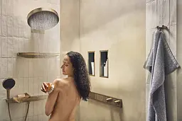 Верхній душ Hansgrohe Rainfinity 360 3jet з настінним з'єднувачем brushed bronze 26234140 - мініатюра 2
