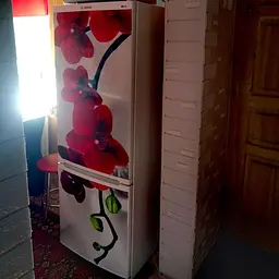 Наклейка на двері Червона орхідея ламінована плівка квіти абстракція 60х180 см Happy Pocket Z180205 - мініатюра 7
