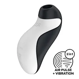 Стимулятор Satisfyer Orca Вакуумний клітора з вібрацією, 11.5 см чорний з білим - мініатюра 5