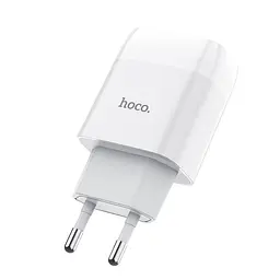 Зарядний пристрій Hoco C72A Glorious (1USB, 2.1А) White + кабель MicroUSB (6931474713001) - мініатюра 4