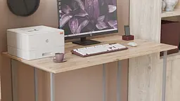 Комп'ютерний стіл Ferrum-decor Ханна 75x100x70 сірий ДСП Дуб Сан-Марино 16мм (FRD-101424) - мініатюра 3