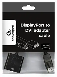 Перехідник Cablexpert A-DPM-DVIF-002, DisplayPort-DVI, 0.1м, черний (A-DPM-DVIF-002) - мініатюра 4