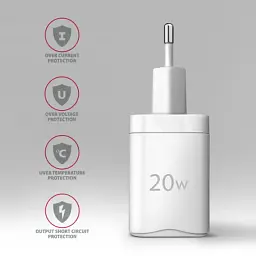Зарядний пристрій AXAGON 1xUSB QC3.0 + 1xUSB-C PD20W white (ACU-PQ20W) - мініатюра 6