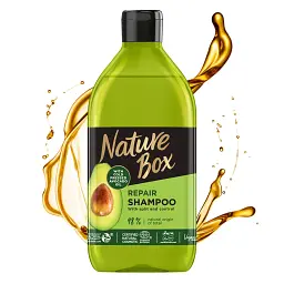 Шампунь Nature Box для відновлення волосся і проти посічених кінчиків з олією авокадо холодного віджиму 385 мл - мініатюра 2