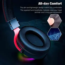 Ігрові навушники Onikuma X10 Gaming with LED чорно-сріблясті - мініатюра 5