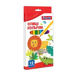 Олівці кольорові 1 Вересня Zoo Land, 12 кольорів