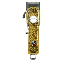 Машинка для стрижки акумуляторна Sokany SK-LF-9976 професійна з LED-дисплеєм, золото Sokany SKLF9976GL