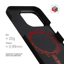 Чехол ArmorStandart BlackIcon Aramid Twill MagCase для Apple iPhone 16 Pro Max Black (ARM90152) - мініатюра 3