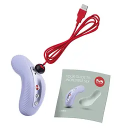 Накладний вібратор Fun Factory LAYA III soft violet, ефект постукування пальцем - мініатюра 10