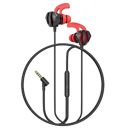Навушники вакуумні Hoco M105 ігрові Jack 3.5, 1.2м, black - мініатюра 6