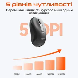 Мишка Meetion BTM185 Bluetooth/Wireless Black (MT-BTM185-A) - мініатюра 4