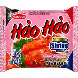 Локшина швидкого приготування Hao Hao Креветка з Чилі та Лаймом Acecook 78г - мініатюра 1