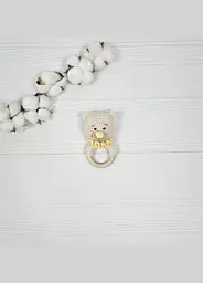 Брязкальце ручної роботи "Ведмедик" a.l.babybox Св Беж-світло жовтий
