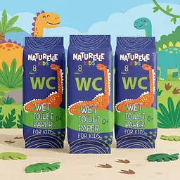 Вологий туалетний папір Naturelle Kids 8 шт. гіпоалергенний - мініатюра 4