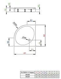 Душовий піддон Radaway Patmos A 80x80 Compact 4S88155-05 - мініатюра 3