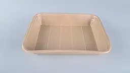 Лоток з харчового картону, 1550 мл, 270x200x50 мм, KRAFT, 25 штук, для готових страв, снеків, випічки та доставки - мініатюра 2
